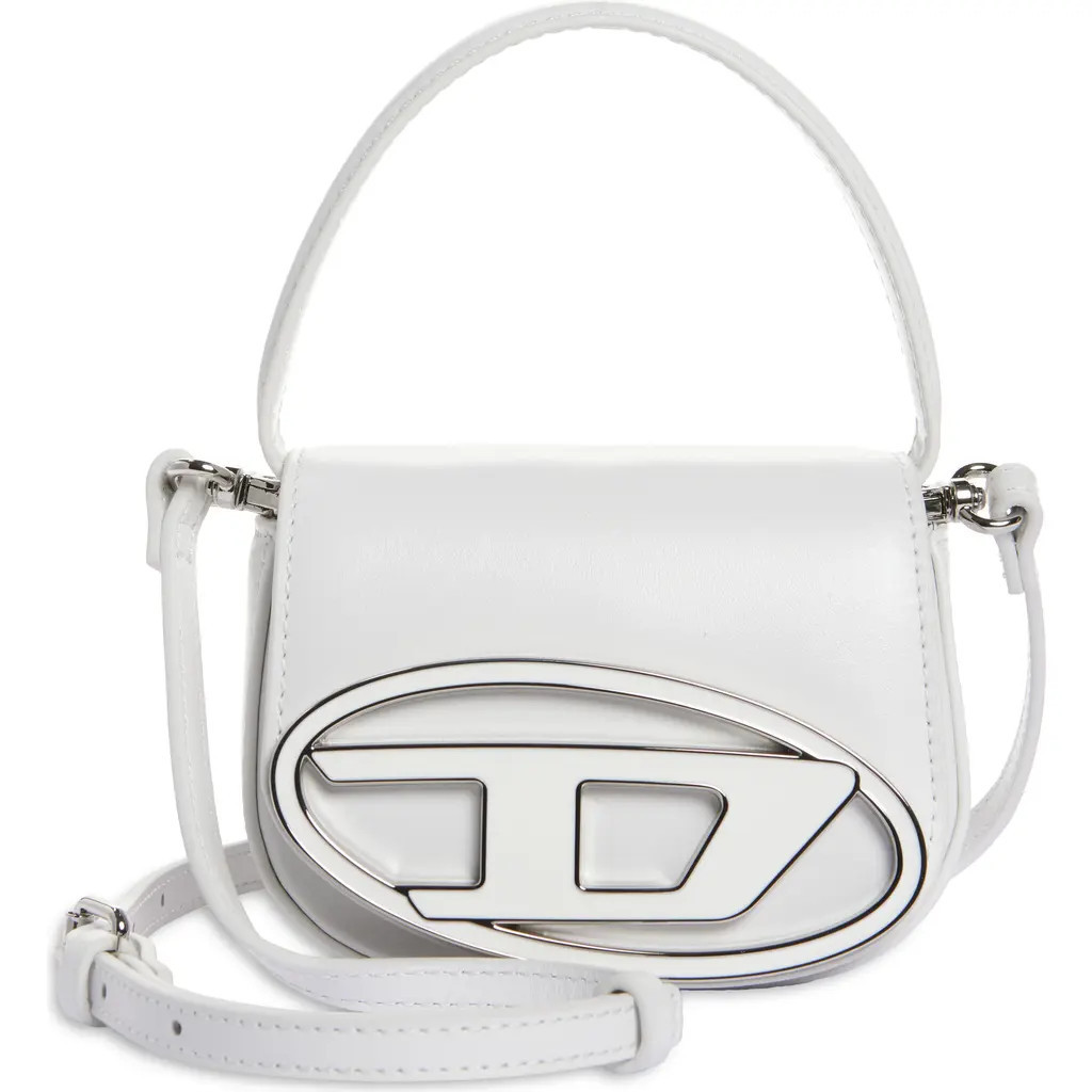 DIESEL® X-Small 1DR Leather Crossbody Bag in White at Nordstrom | Nordstrom