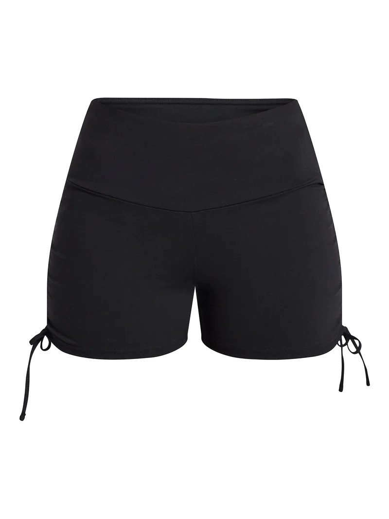 No Boundaries Ruched Side Bike Shorts, 4" Inseam, Women’s XXS-XXL | Walmart (US)