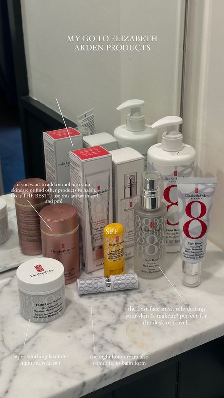 My go to Elizabeth Arden Products
Eight hour, moisturiser, hydrating mist, sun defence, cream, lip balm

#LTKeurope #LTKstyletip #LTKSeasonal