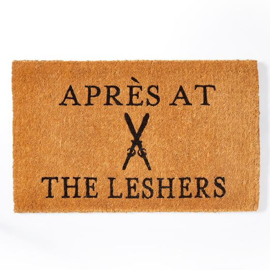 Crossed Skis Personalized Doormat | Mark and Graham | Mark and Graham