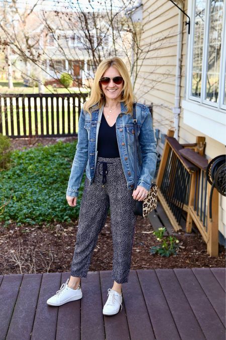 Keeping it casual cool in this thrifted pair of joggers and my classic denim jacket.  The joggers were an Anthropologie find that I found for $5! 👏🏻👏🏻  Head to the link in bio for the scoop on the look. I’m also sharing my Mini Menopause Art Journal. 🎨📓 Creating in this journal kept me sane during some crazy moments.  Have a wonderful day friends! 

#LTKover40 #LTKstyletip #LTKfindsunder50