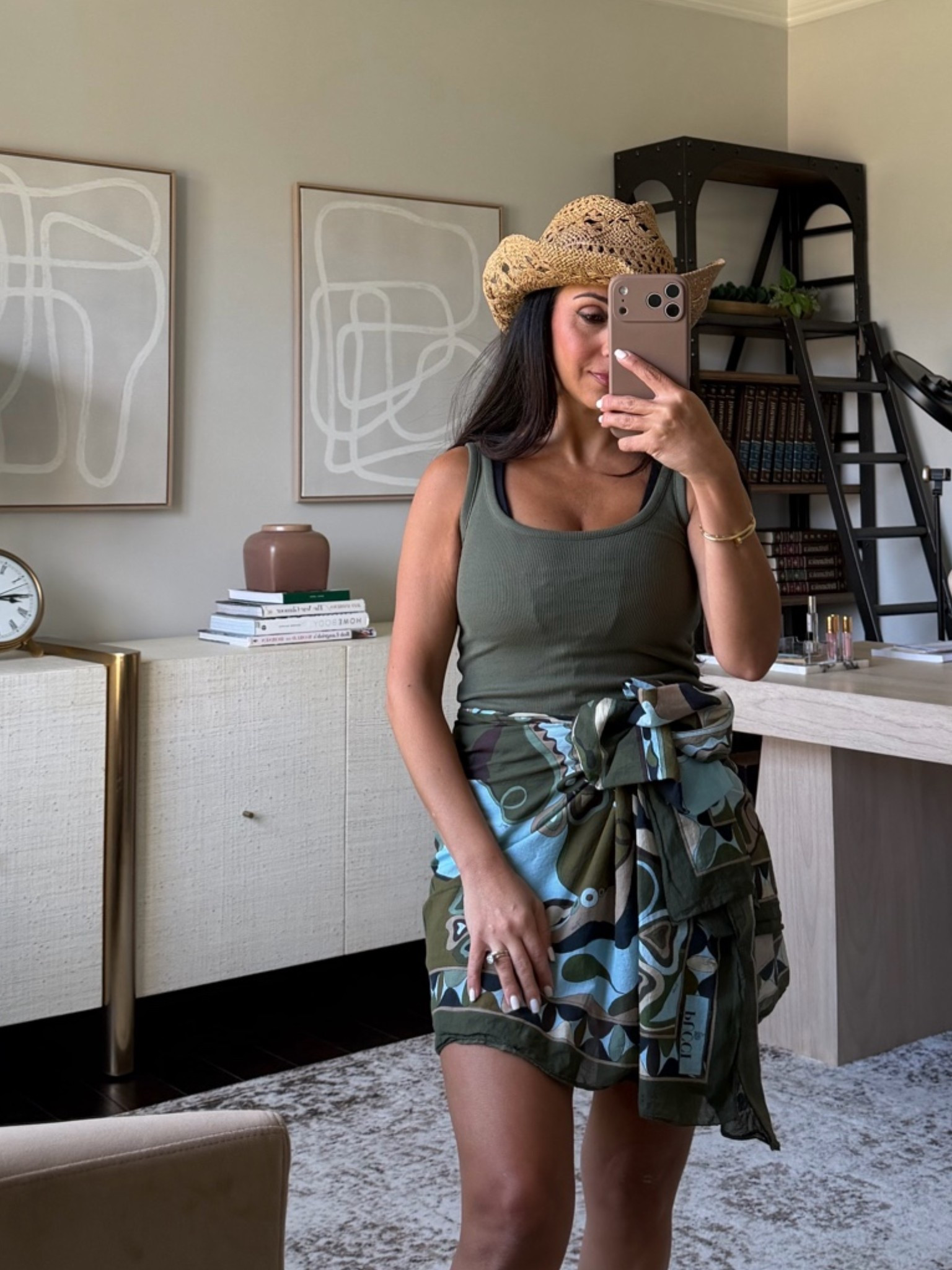 Pool day look 

Pucci wrap | amazon hat | old navy tank top

#LTKOver40 #LTKPetite