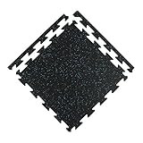 IncStores 8 mm Thick Eco-Lock Rubber Interlocking Floor Tiles | Large Recycled Rubber Floor Tiles fo | Amazon (US)