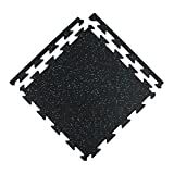 IncStores 8 mm Thick Eco-Lock Rubber Interlocking Floor Tiles | Large Recycled Rubber Floor Tiles fo | Amazon (US)