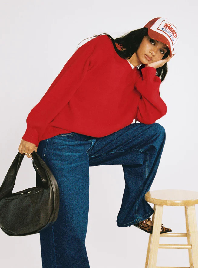 Ryanna Sweater Red | Princess Polly US