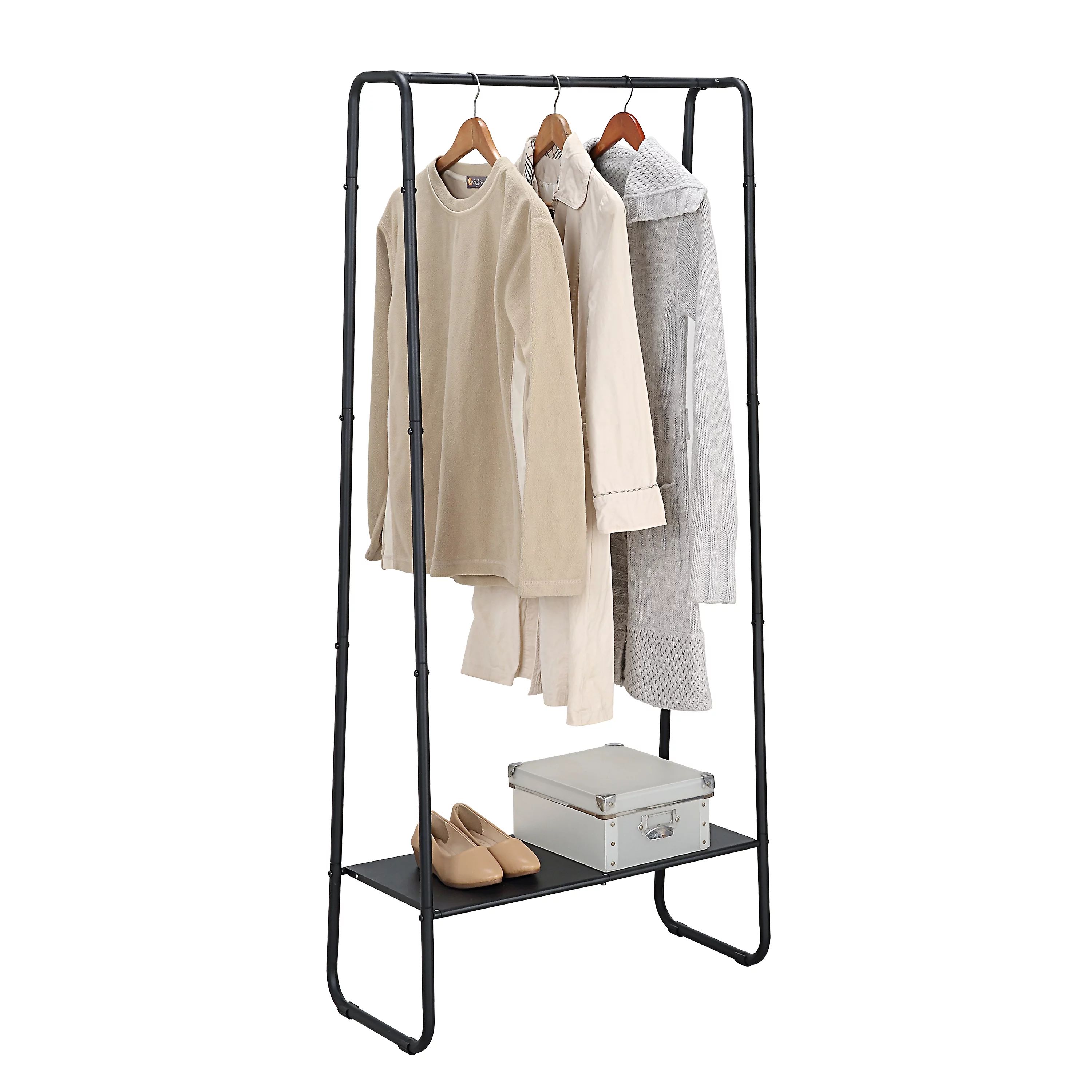 SunnyPoint Freestanding Clothes Garment Rack, Organizer Closet (BLK) | Walmart (US)