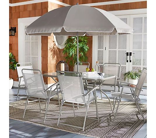 Laurenti Outdoor Dining Set by Safavieh - QVC.com | QVC