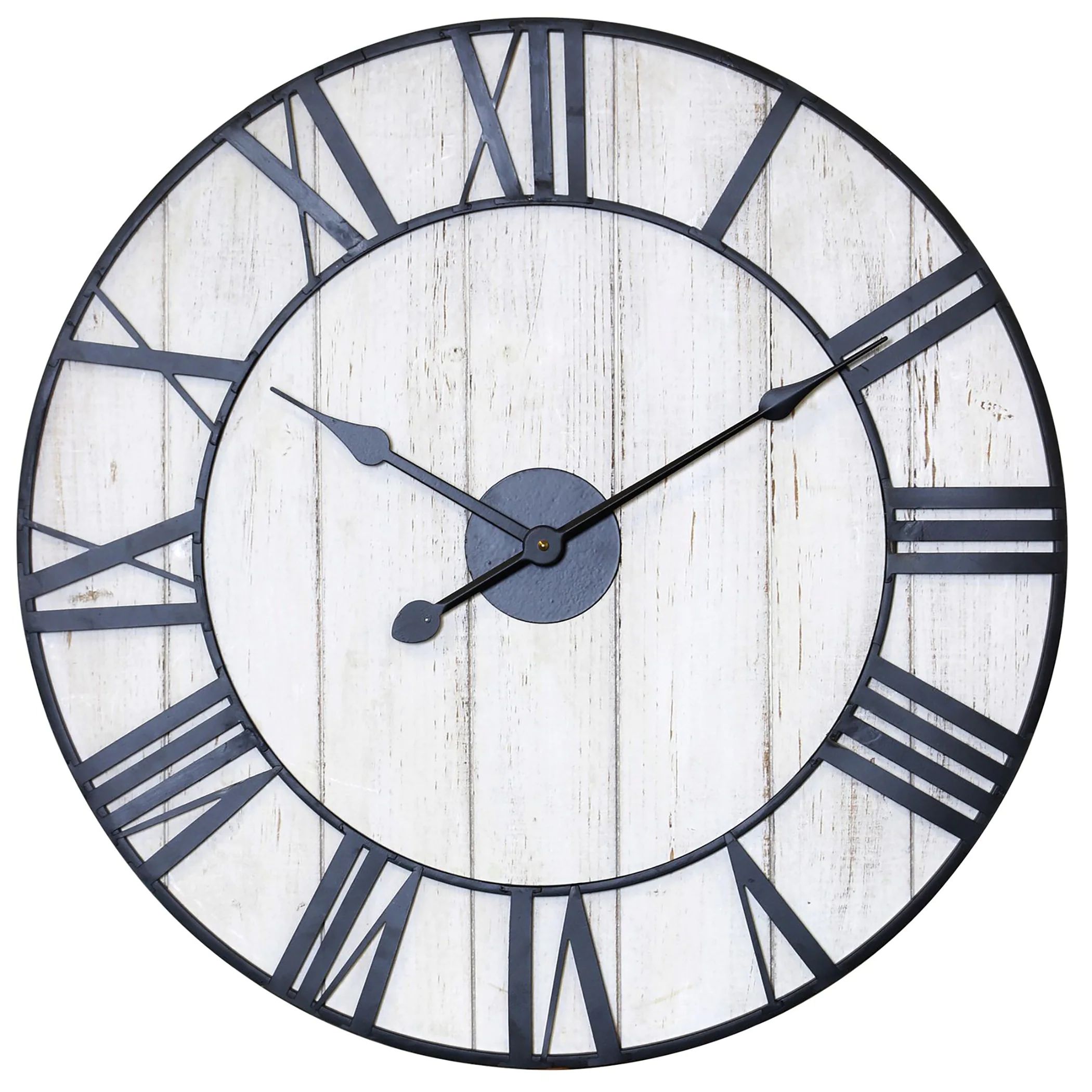 StyleCraft Pebble Black Metal Wall Clock | Bed Bath & Beyond