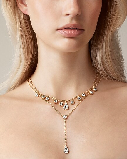 Layered crystal necklace | J. Crew US