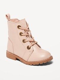 Faux-Leather Combat Boots for Toddler Girls | Old Navy (US)