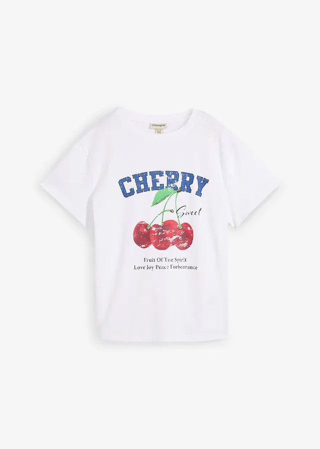 T-shirt van biologisch katoen met een print wit met print | Bonprix NL (Influencer)