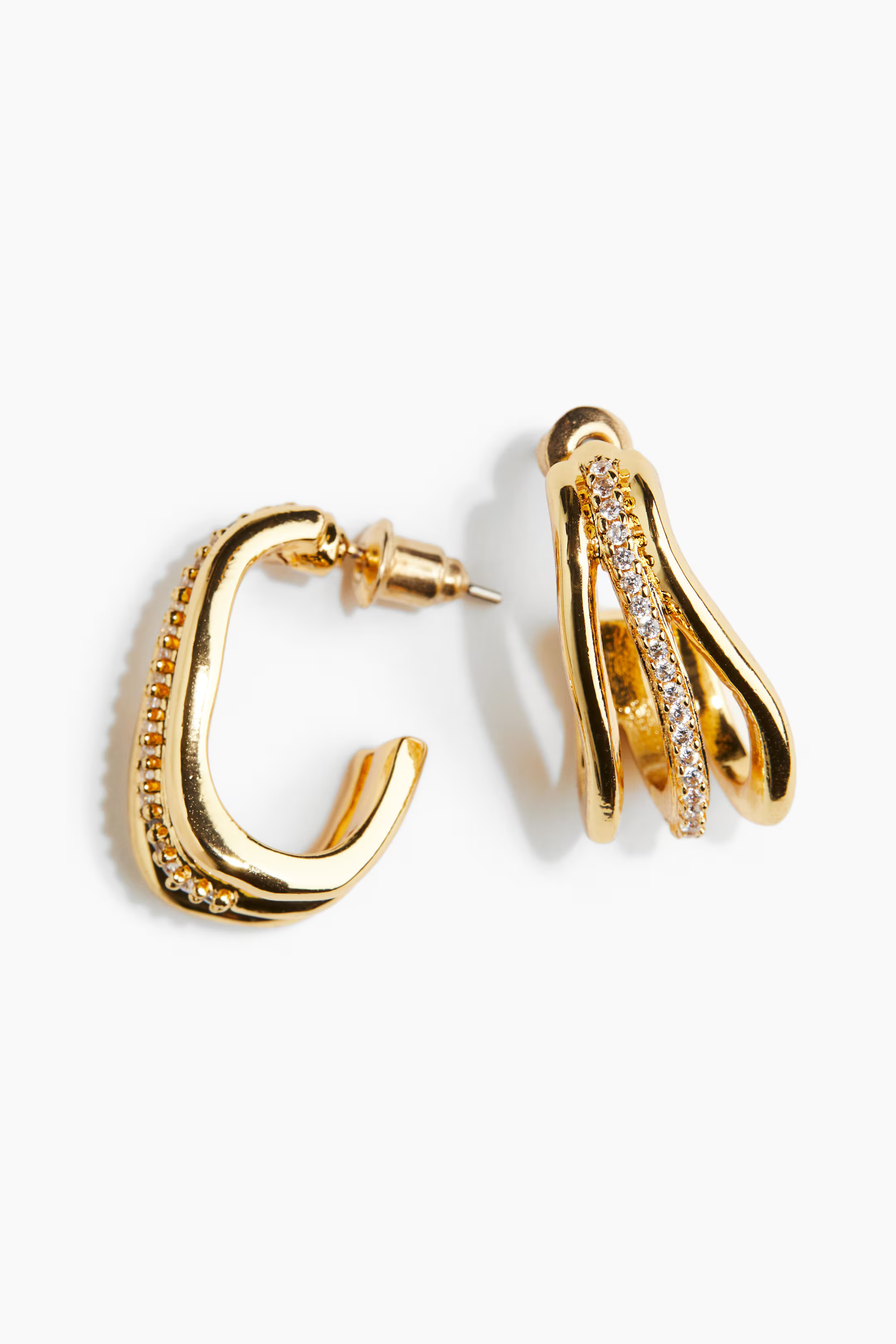 Gold-Plated Hoop Earrings - Gold-colored - Ladies | H&M US | H&M (US + CA)