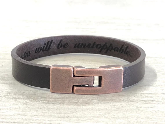 Men's Leather Bracelet Engraved Leather Bracelet Men's | Etsy | Etsy (US)