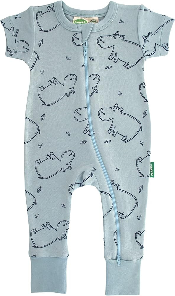PARADE Signature Print '2-Way' Zip Romper Short Sleeve | Amazon (US)