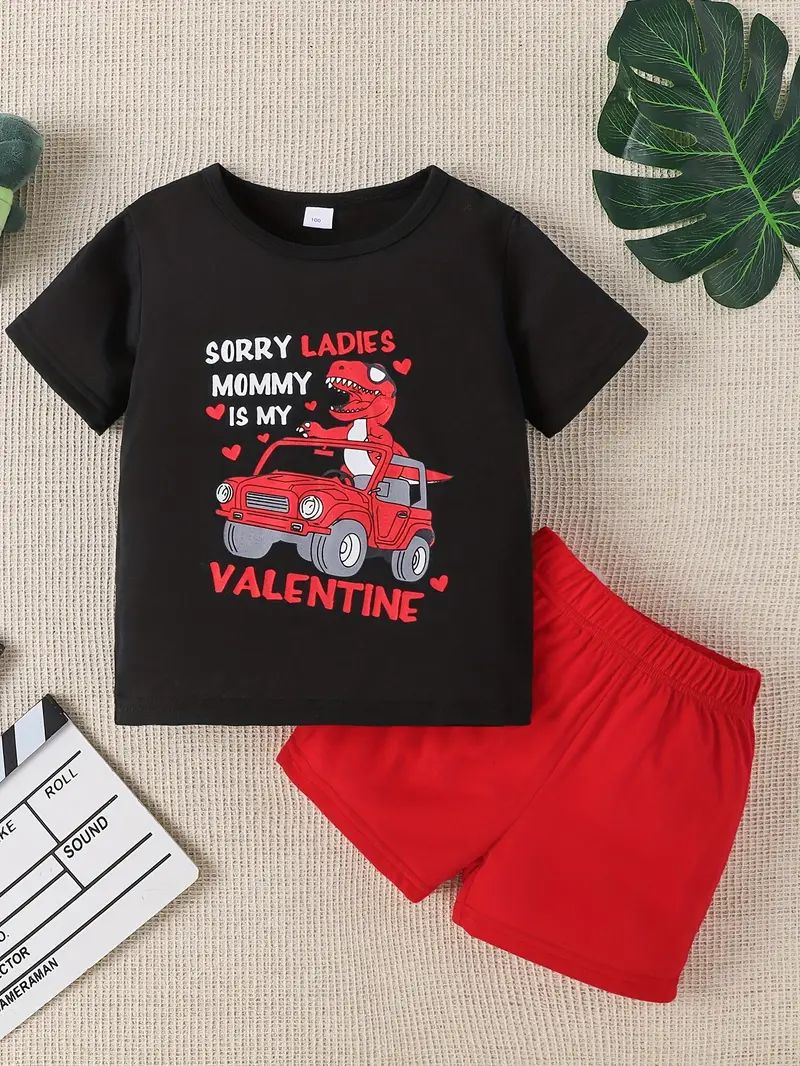 Valentine's Day Boys Outfit Love For Mom Style Letter Cute - Temu | Temu Affiliate Program