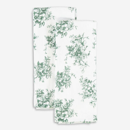 Two Pack Multicolour Floral Kitchen Towel | TK Maxx