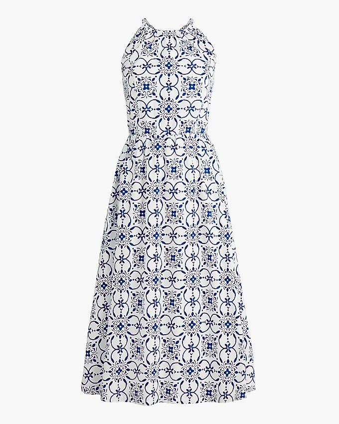 Strappy poplin halter dress | J.Crew Factory