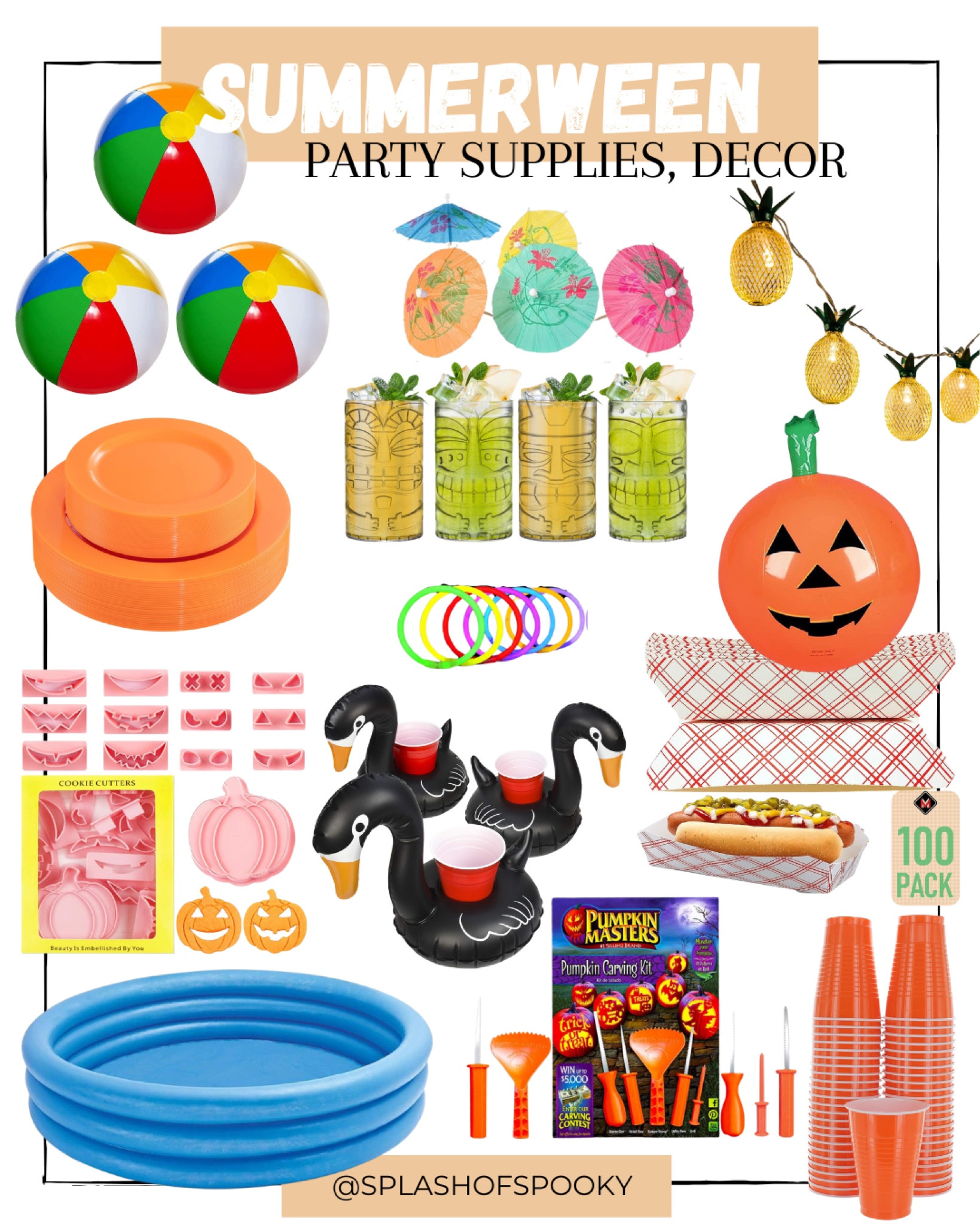 Summerween is in full swing. Here are just some of the things you need to make your BBQ/cookout spooky and fun. Whether you're doing a classic Summerween theme, haunted luau, or just a Halloween backyard party, these are a few ideas to get the party started! 🎃🏖️

#spookyseason 

#LTKSeasonal #LTKParties #LTKFamily