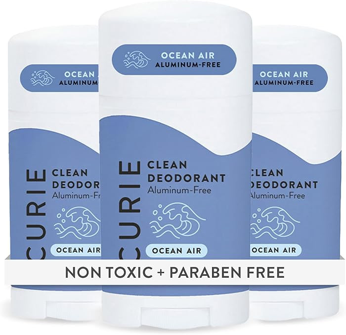 Curie Natural Deodorant for Women - Ocean Air - Aluminum Free, Clean, Sustainable, Vegan, Paraben... | Amazon (US)