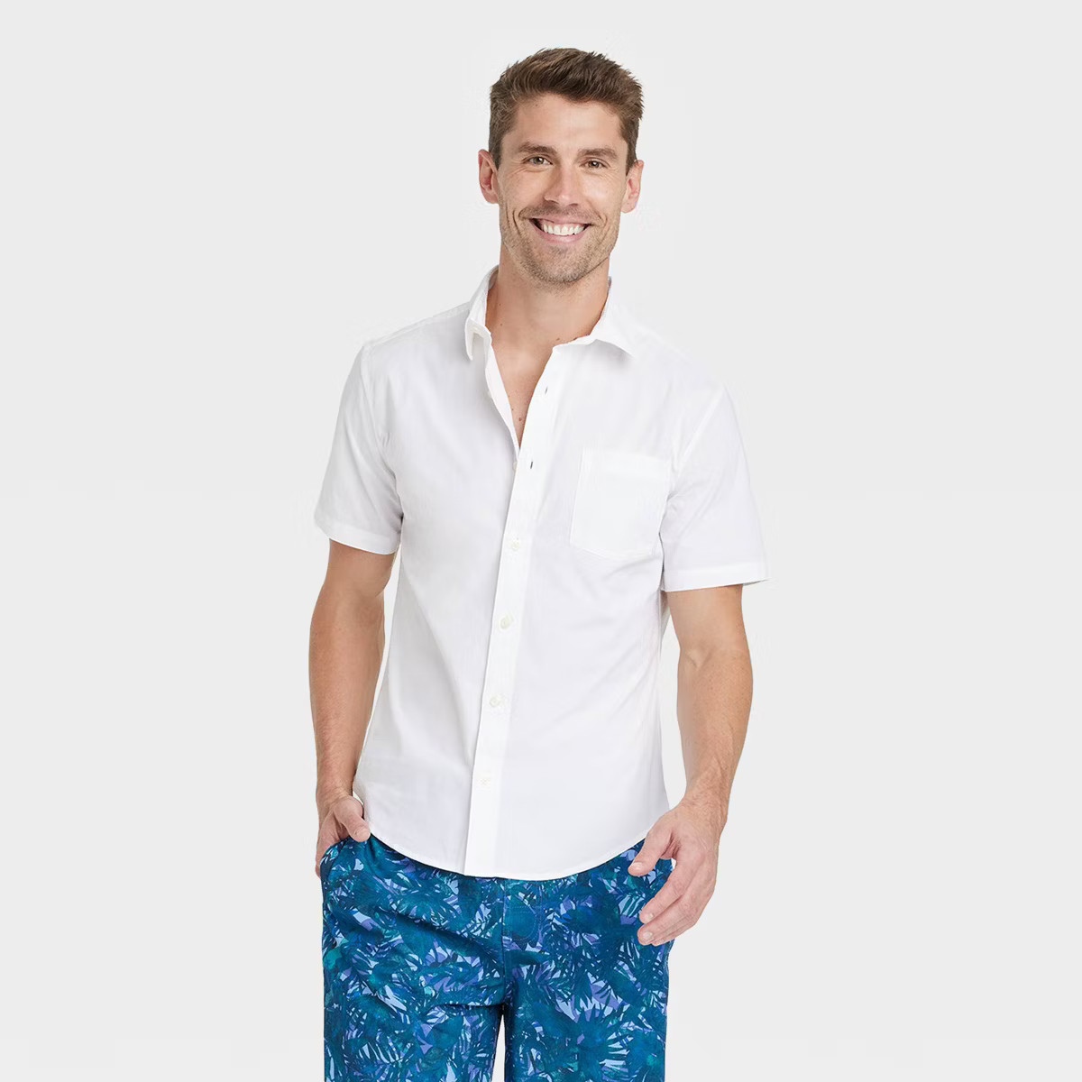 Men's Short Sleeve Slim Fit Button-Down Shirt - Goodfellow & Co™ | Target