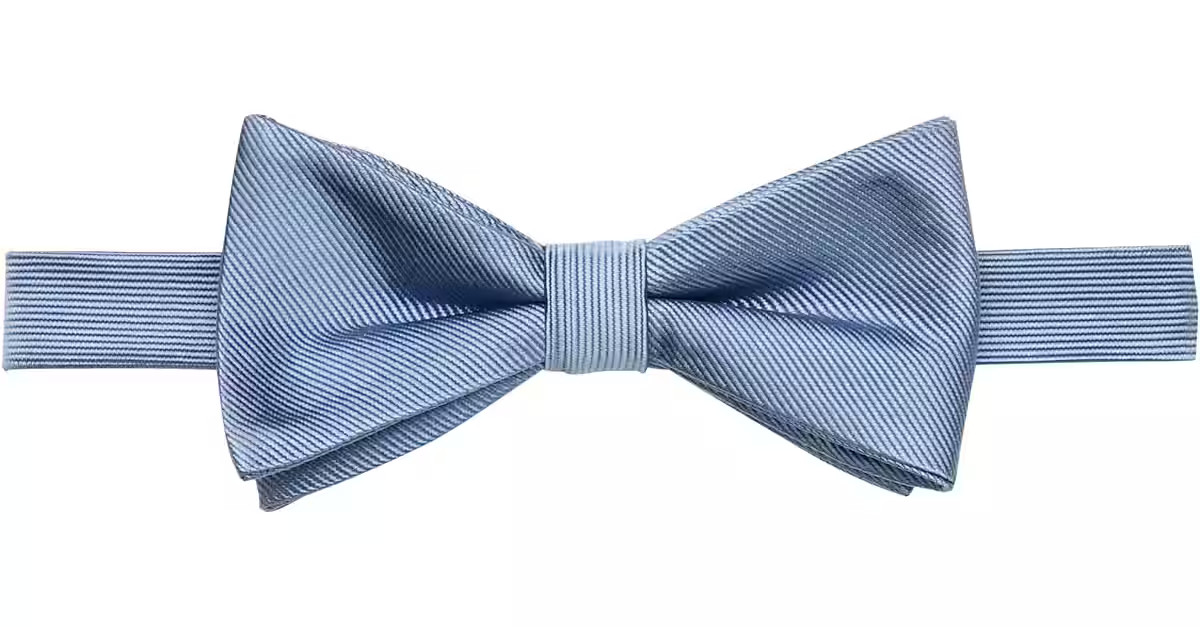 Jos. A. Bank Pre-Tied Silk Bow Tie, Steel Blue | The Men's Wearhouse