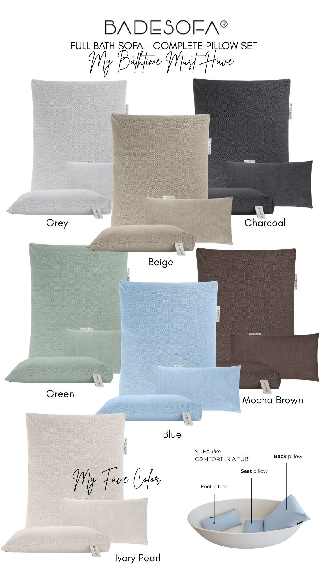 Bath time has always been my reset.
If I had the time, I’d take one every single night.

As a busy mom of three, it’s the one place I can truly unwind, clear my head, and restore my soul. No noise. No multitasking. Just me, warm water, and a deep breath.

And now… I may never want to get out.

This BADESOFA bath pillow set has completely upgraded my routine. #ad The back, seat, and foot pillows turn an ordinary bath into a full-body relaxation experience. Supportive, soft, and honestly the definition of self-care in one place.

Whether you’re gifting this to your mom or you are the mom who never puts herself first, consider this your sign. You deserve comfort. You deserve rest. You deserve a bath that feels like an escape.

Color shown: Ivory Pearl 

@BADESOFA® 

#MomSelfCare #BathTimeRitual #BusyMomReset #BathLover #SelfCareForMoms

#LTKHome #LTKselfcare #LTKmomlife