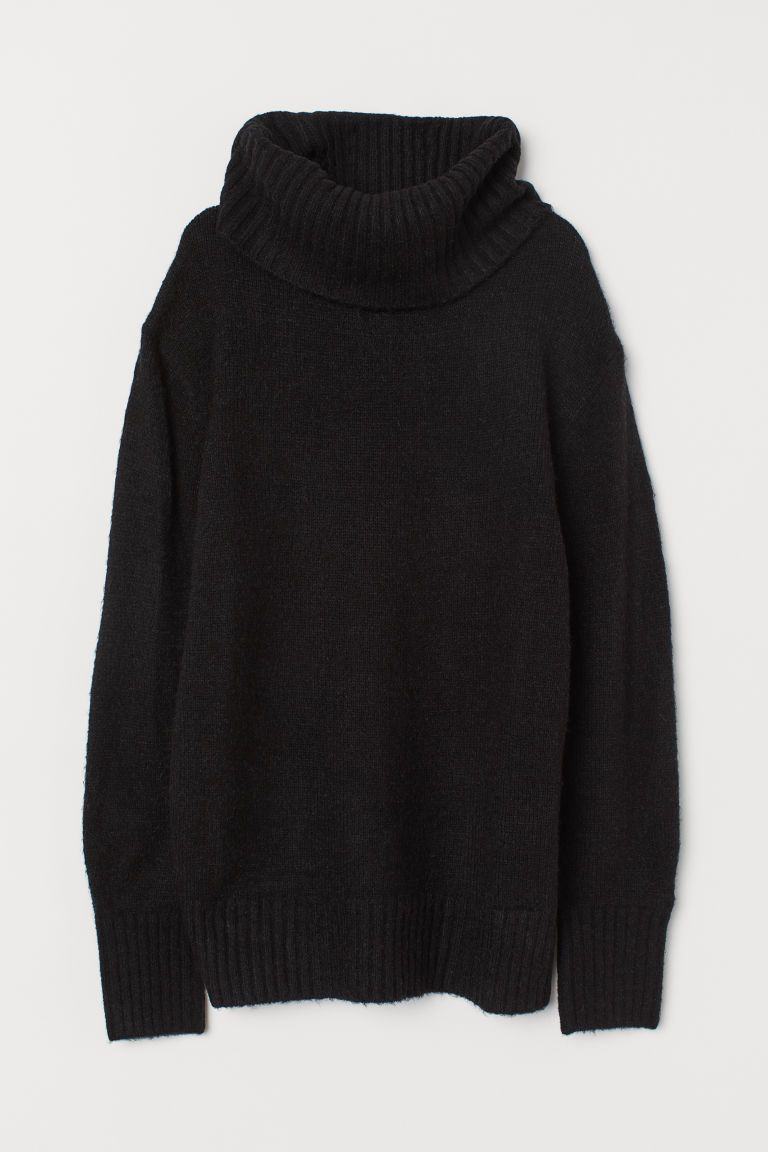H & M - Knit Turtleneck Sweater - Black | H&M (US)