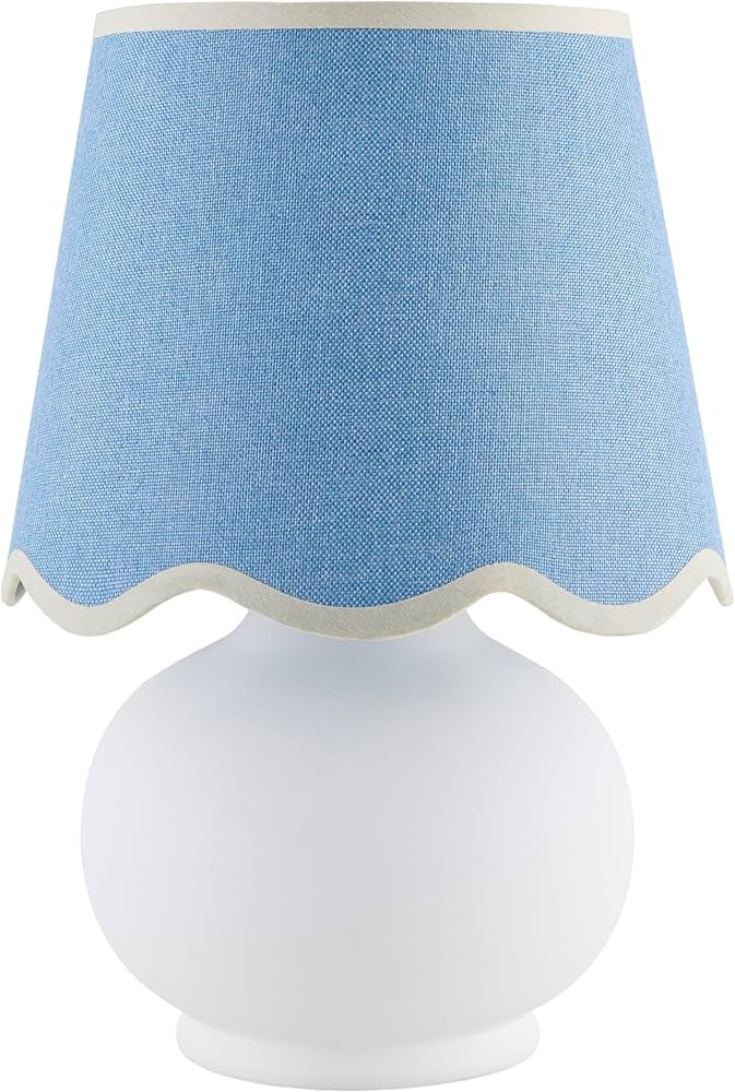 Mark&Day Table Lamps, Kolleen Cottage Blue/White Bedside Table Lamp for Nightstand Bedroom, Living Room or Office (13" H x 8" W x 8" D) | Amazon (US)