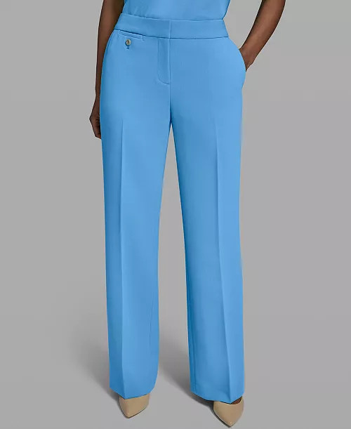 KARL LAGERFELD PARIS Women's Flare Front-Zipper Pants - Macy's | Macy's