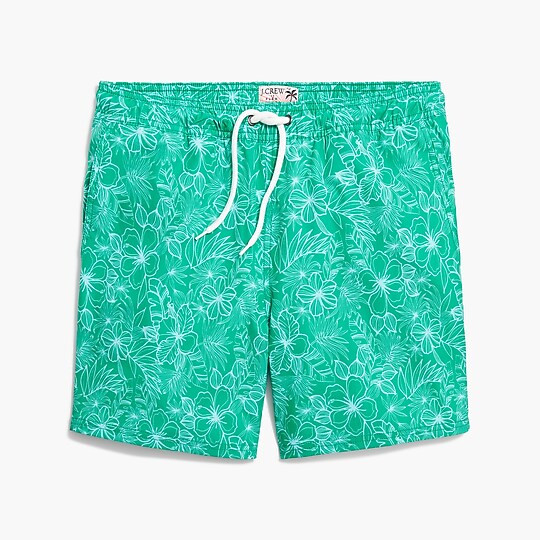 6" printed swim trunk | J.Crew Factory