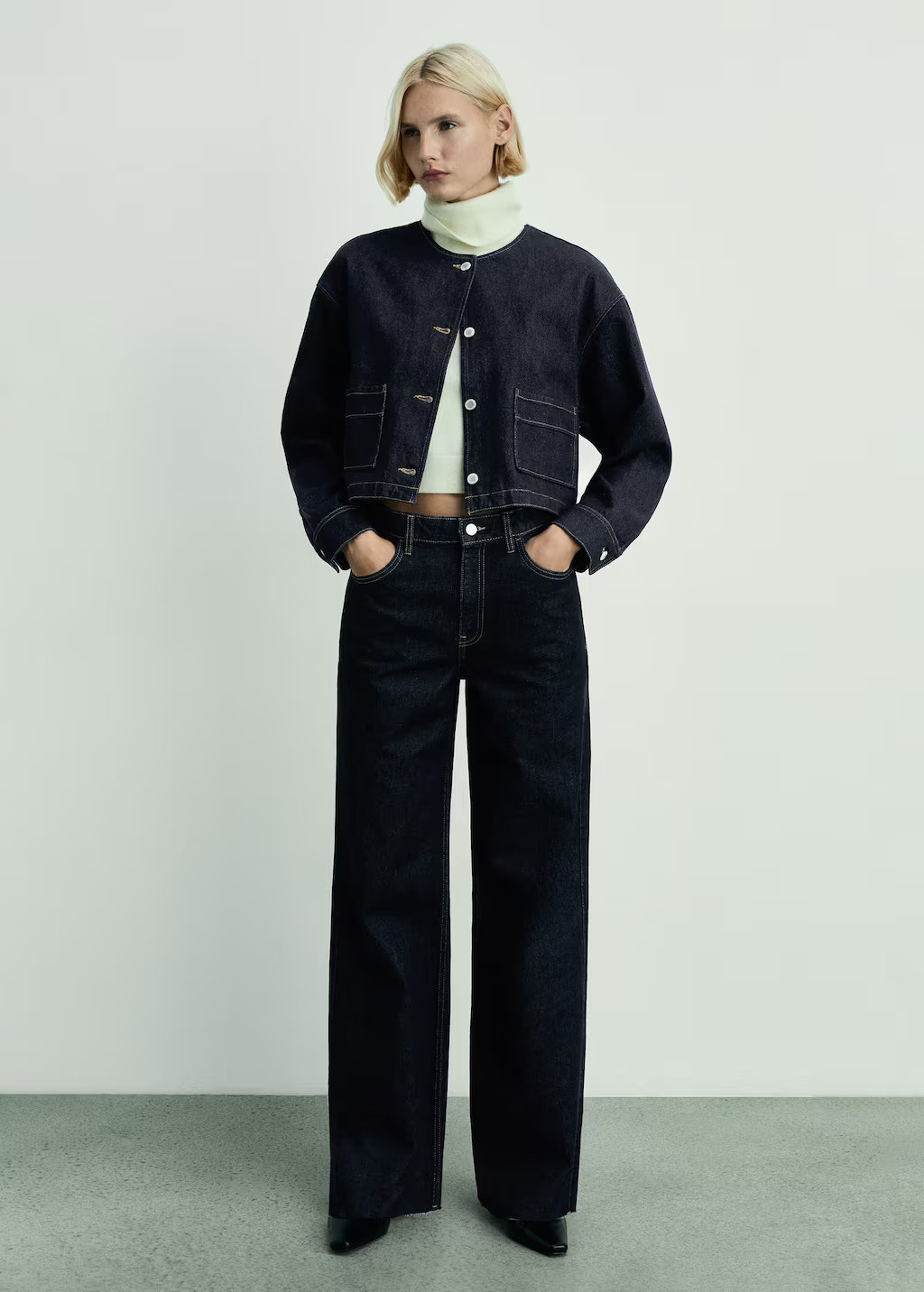 Danila wideleg rinse-wash jeans open blue - Women - 0 - MANGO | Mango (US/MX/AU)