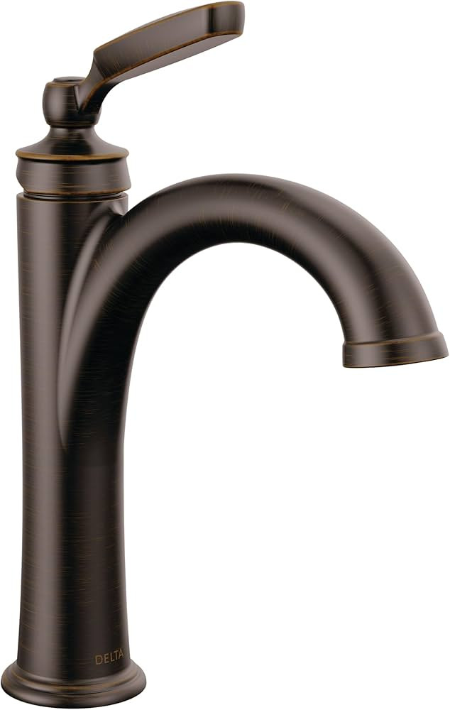Delta Faucet Woodhurst Oil Rubbed Bronze Bathroom Faucet, Single Hole, Diamond Seal Technology, V... | Amazon (US)
