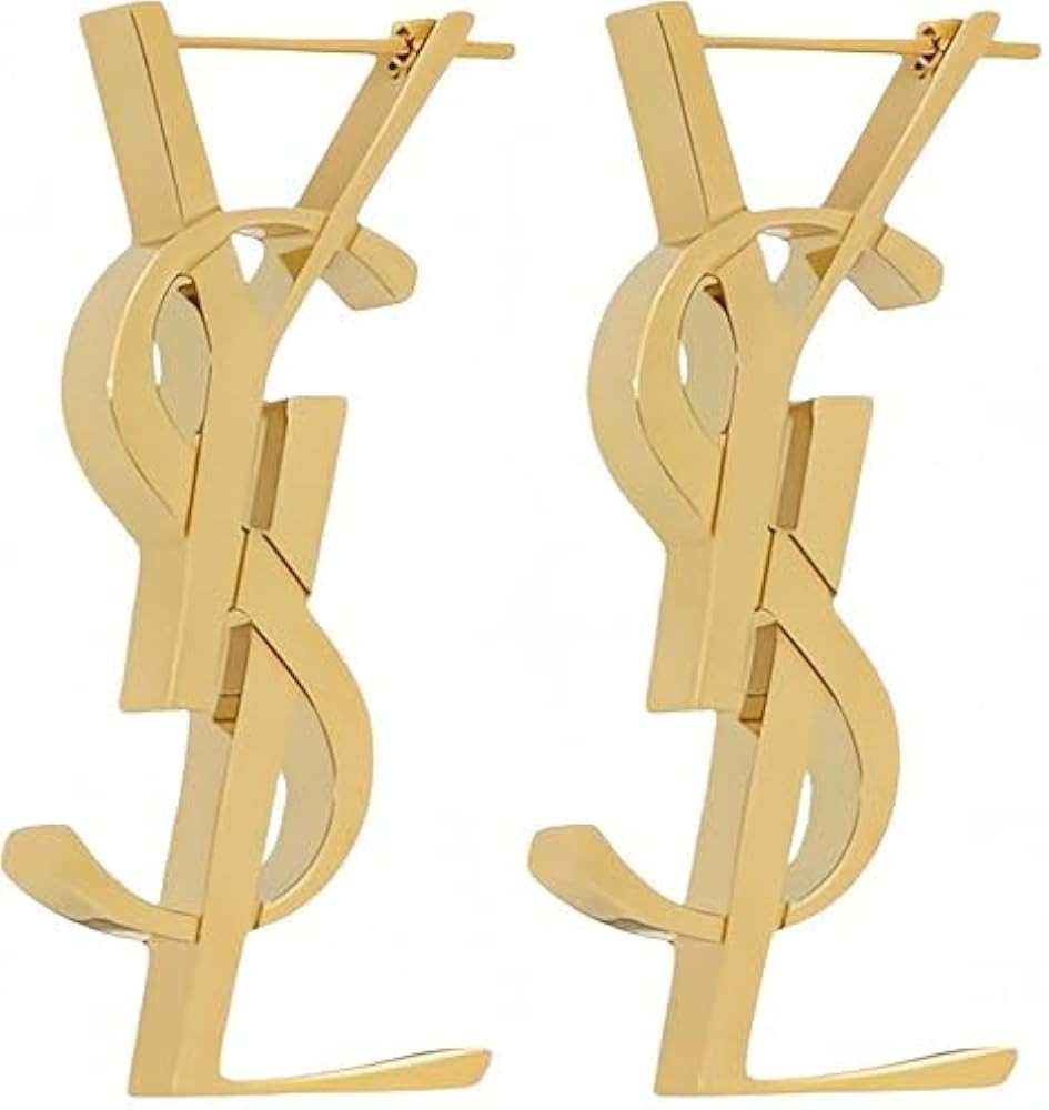 luxury designer earrings - Fashion Earrings Showcasing trendy style, letter design paired with da... | Amazon (US)
