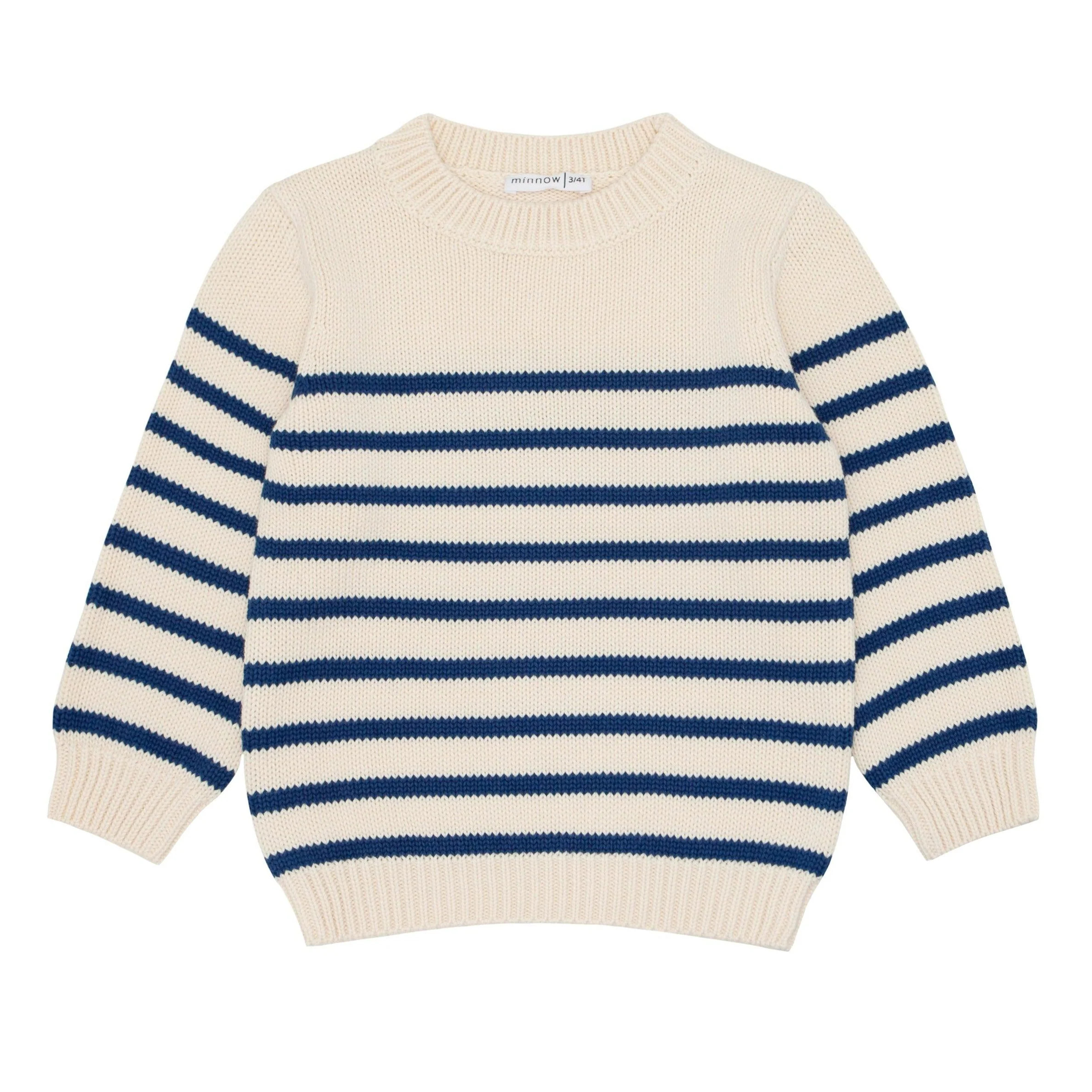 unisex breton stripe knit sweater | minnow