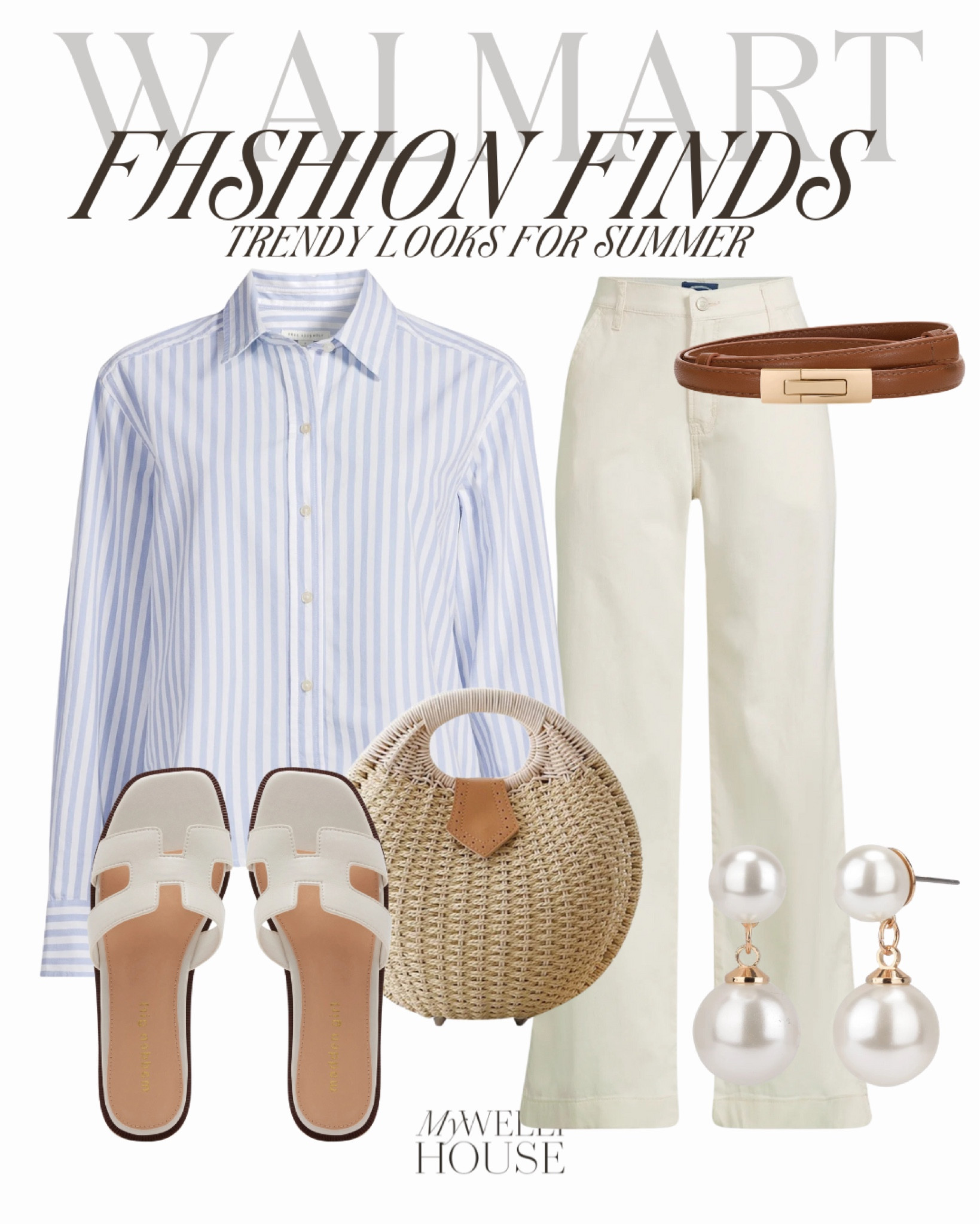 @walmartfashion #Walmartpartner #walmartfashion 
Every day comfort Summer looks 

Natural slates: Raffia, Woven accessories, strappy summer sandals. Neutral and classic summer outfits from Walmart

#LTKStyleTip #LTKHome #LTKSeasonal