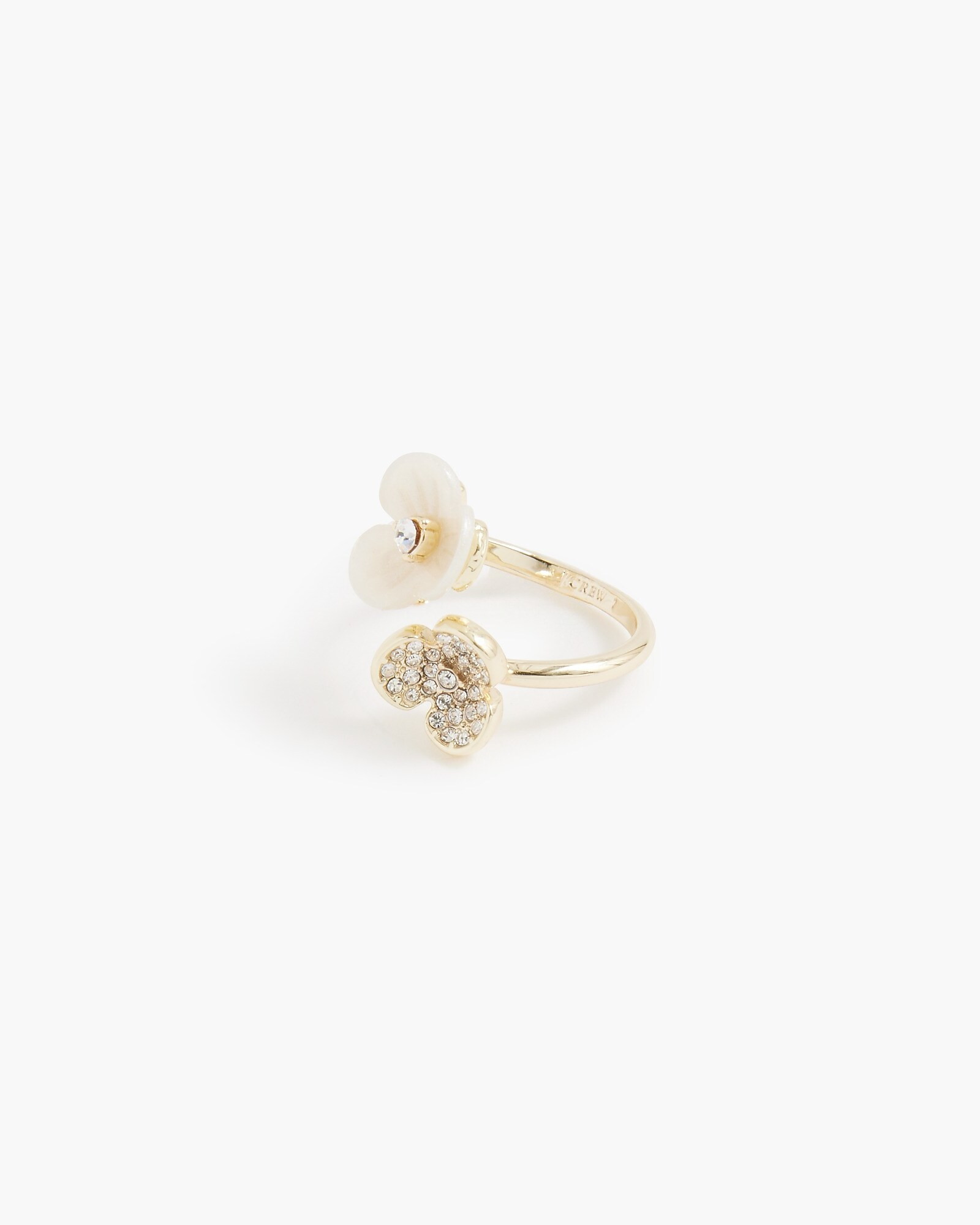 Pavé floral ring | J.Crew Factory