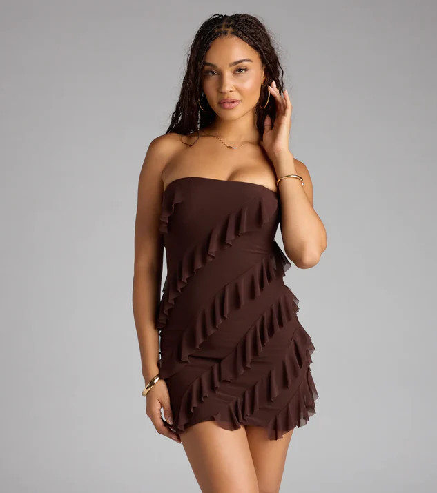 Spice It Up Ruffle Mini Tube Dress | Windsor Stores