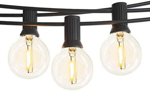 Svater Outdoor String Lights, 100ft with 50 Dimmable Waterproof G40 LED Globe Bulbs - Clear Glass... | Amazon (US)