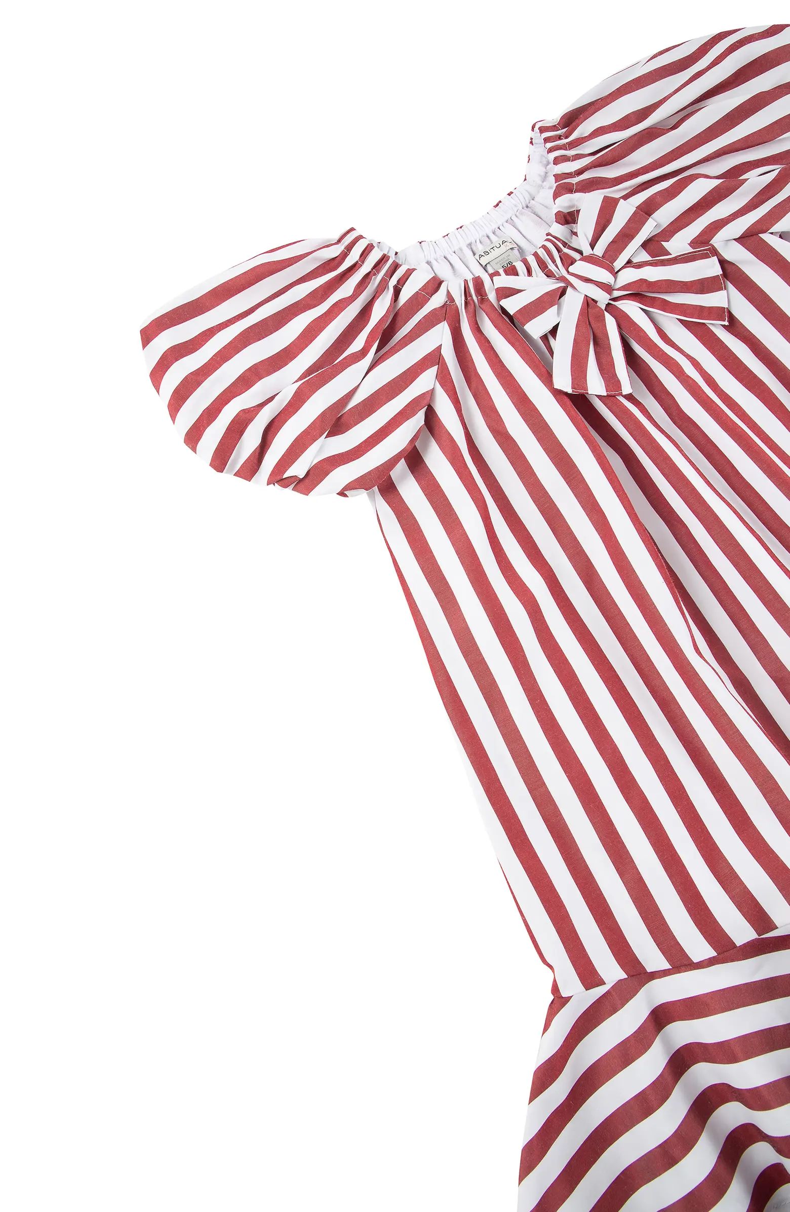 Kids' Stripe Puff Sleeve Shift Dress | Nordstrom