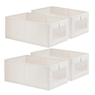 4 Pack Linen Storage Bins, Storage Containers For Organizing Clothing, Jeans, Toys, Books, Shelves, Closet, Wardrobe - Closet Organizers And Storage, | Wayfair North America