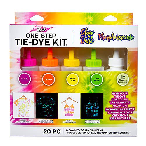 Tulip One-Step Tie-Dye Kit Easy Techniques for Fun Fabric Designs, Glow & Neon Dye Colors DIY Activity & Gift Idea, Glow-in-The-Dark | Amazon (US)
