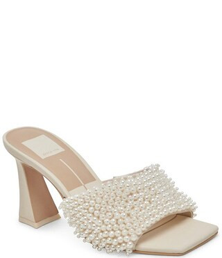 Nandy Pearl Embellished Slip-On Dress Sandals | Dillard's