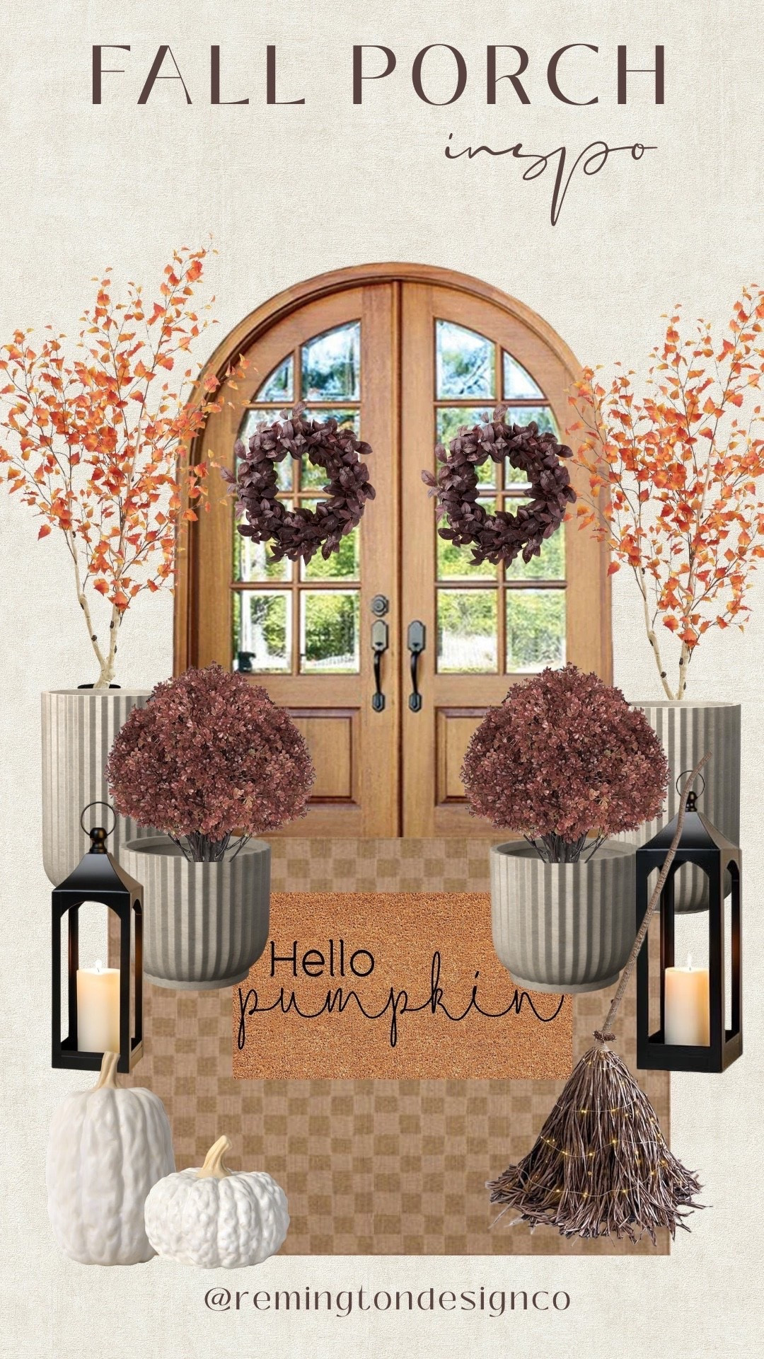 Fall porch decor! 

Porch planters 
Fall porch inspo 
Outdoor lanterns 
Fall decor#LTKStyleTip