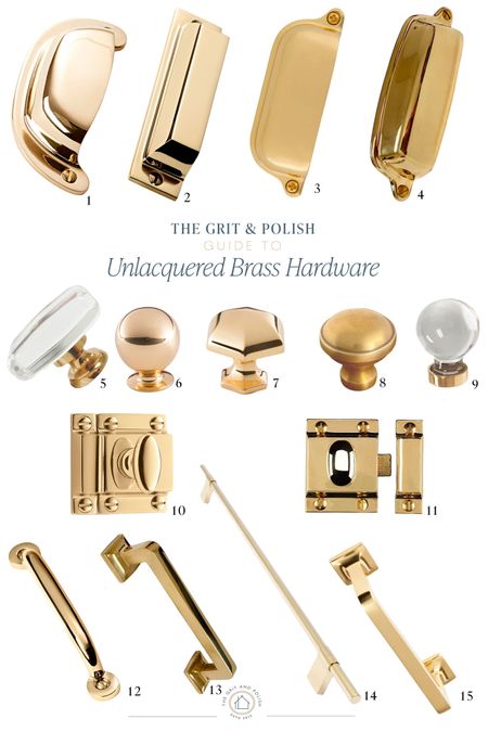 Unlacquered brass cabinet hardware | the Grit and Polish

#LTKhome