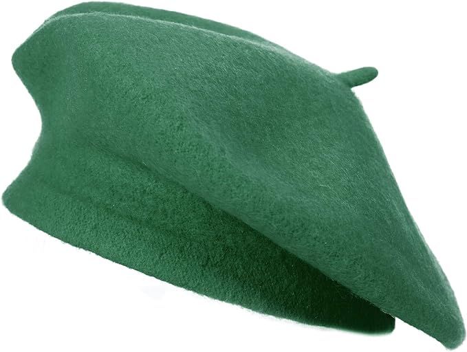 ZLYC Wool French Beret Hat Solid Color Beret Cap for Women Girls | Amazon (US)