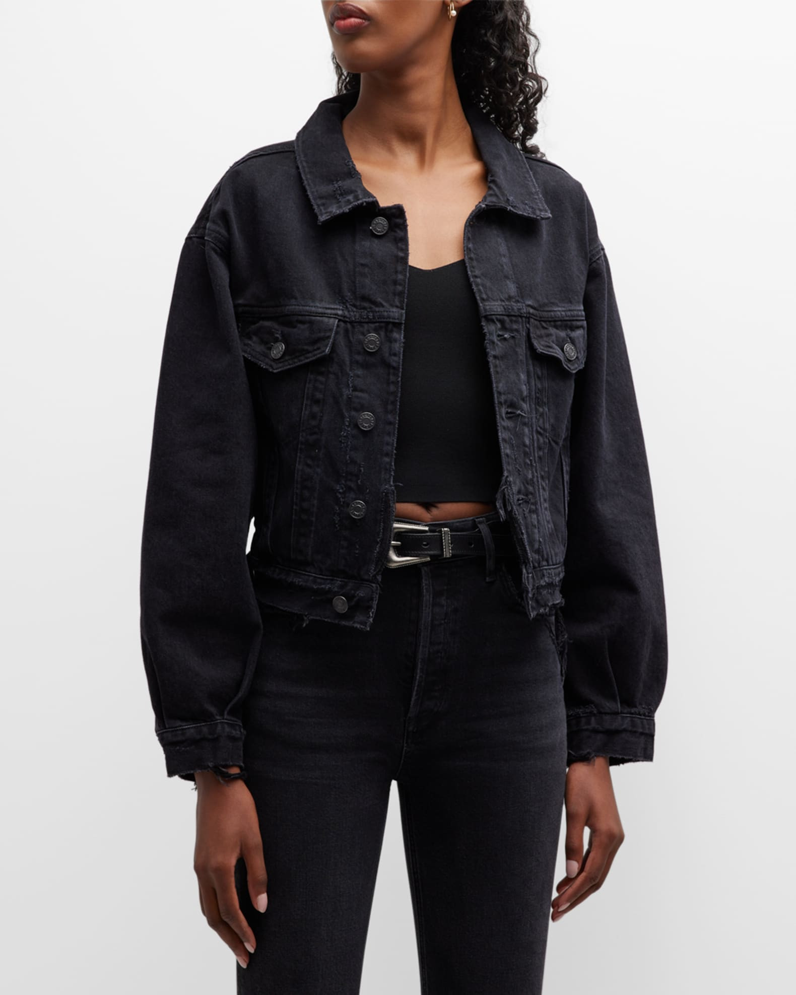 AGOLDE Charli Classic Denim Trucket Jacket | Neiman Marcus