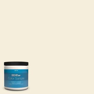 8 oz. #W-D-300 Eggshell Cream Satin Interior/Exterior Paint & Primer Color Sample | The Home Depot