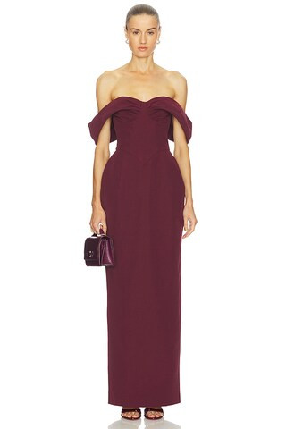 Camila Coelho Carina Maxi Dress in Oxblood from Revolve.com | Revolve Clothing (Global)