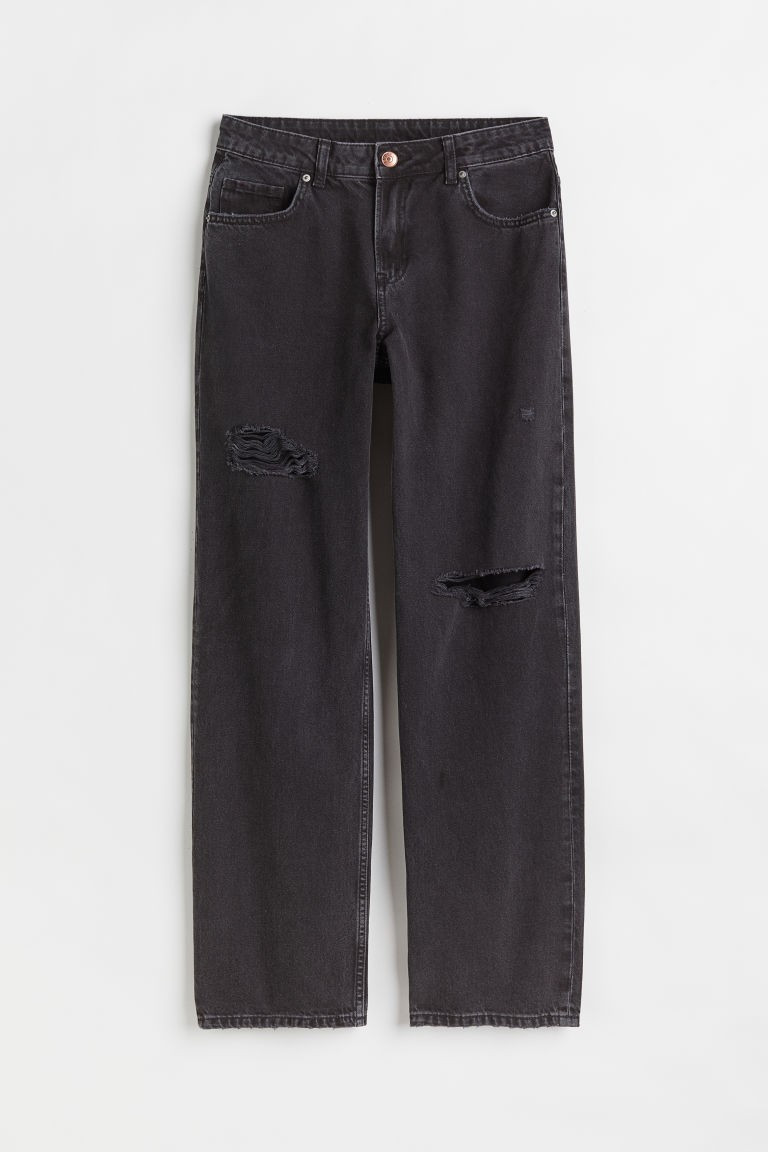 H & M - Wide Low Waist Jeans - Black | H&M (US + CA)