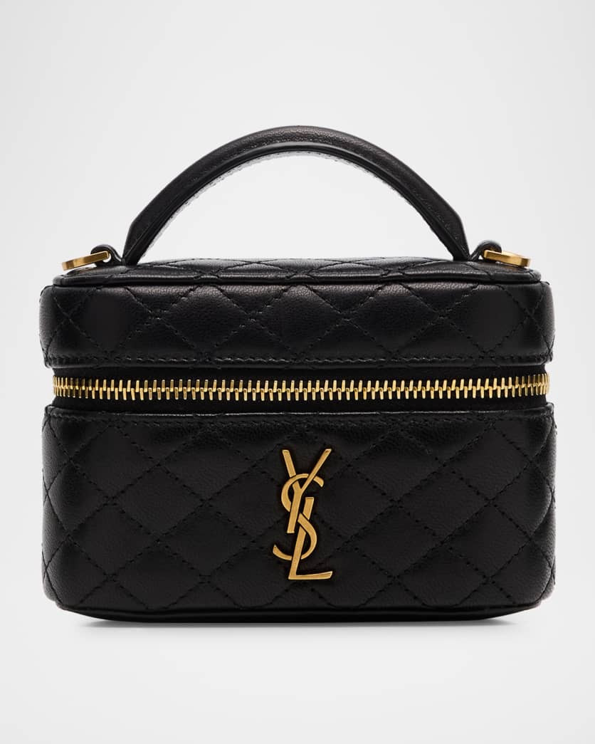Micro Vanity Top-Handle Bag in Quilted Leather | Neiman Marcus